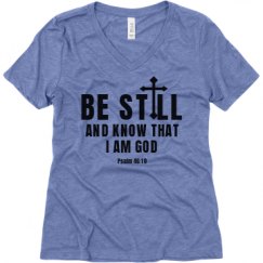 Ladies Relaxed Fit Super Soft Triblend V-Neck Tee