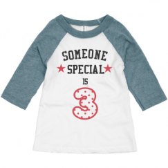 Toddler 3/4 Sleeve Raglan Tee