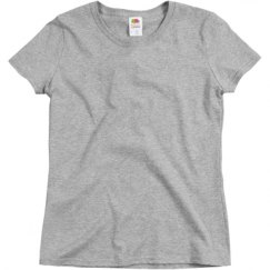 Ladies Semi-Fitted Relaxed Fit Basic Tee