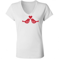 Ladies Slim Fit V-Neck Jersey Tee