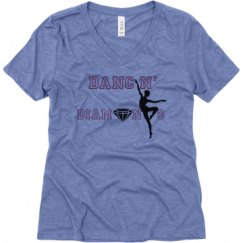 Ladies Relaxed Fit Super Soft Triblend V-Neck Tee