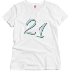 Ladies Semi-Fitted Relaxed Fit Basic Tee