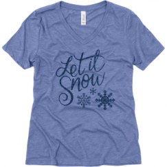 Ladies Relaxed Fit Super Soft Triblend V-Neck Tee