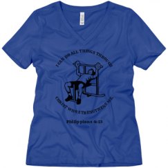 Ladies Relaxed Fit V-Neck Tee