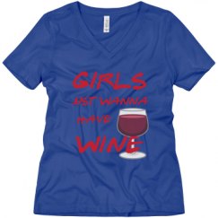 Ladies Relaxed Fit V-Neck Tee