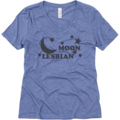 Ladies Relaxed Fit Super Soft Triblend V-Neck Tee