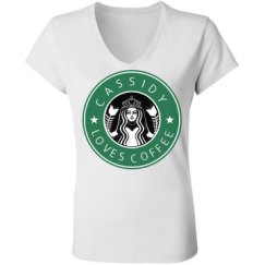 Ladies Slim Fit V-Neck Jersey Tee