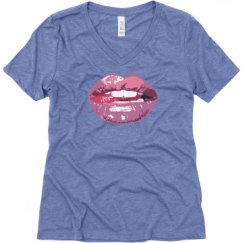 Ladies Relaxed Fit Super Soft Triblend V-Neck Tee