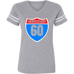 Ladies Relaxed Fit Vintage Sports Tee