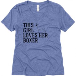 Ladies Relaxed Fit Super Soft Triblend V-Neck Tee