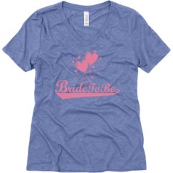 Ladies Relaxed Fit Super Soft Triblend V-Neck Tee