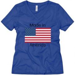 Ladies Relaxed Fit V-Neck Tee