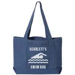 Seaside Cotton Canvas Pigment-Dyed Boat Tote Bag