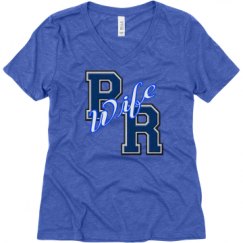 Ladies Relaxed Fit Super Soft Triblend V-Neck Tee