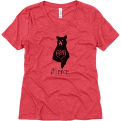 Ladies Relaxed Fit Super Soft Triblend V-Neck Tee