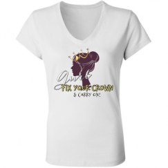 Ladies Slim Fit V-Neck Jersey Tee