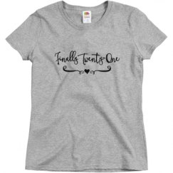 Ladies Semi-Fitted Relaxed Fit Basic Tee