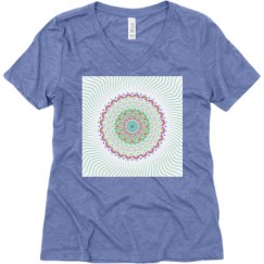 Ladies Relaxed Fit Super Soft Triblend V-Neck Tee