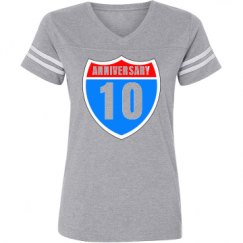 Ladies Relaxed Fit Vintage Sports Tee