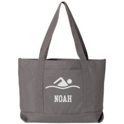 Seaside Cotton Canvas Pigment-Dyed Boat Tote Bag