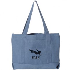 Seaside Cotton Canvas Pigment-Dyed Boat Tote Bag