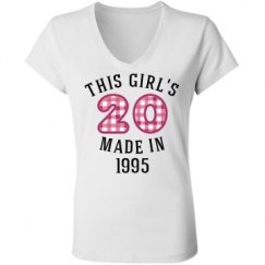 Ladies Slim Fit V-Neck Jersey Tee