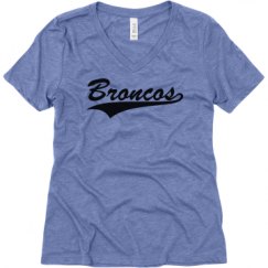 Ladies Relaxed Fit Super Soft Triblend V-Neck Tee