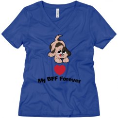 Ladies Relaxed Fit V-Neck Tee