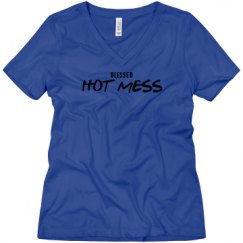 Ladies Relaxed Fit V-Neck Tee