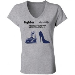 Ladies Slim Fit V-Neck Jersey Tee