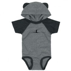 Infant Hooded Raglan Bodysuit with Ears