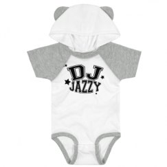 Infant Hooded Raglan Bodysuit with Ears