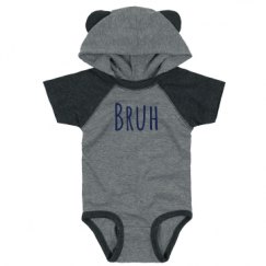 Infant Hooded Raglan Bodysuit with Ears