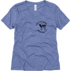 Ladies Relaxed Fit Super Soft Triblend V-Neck Tee