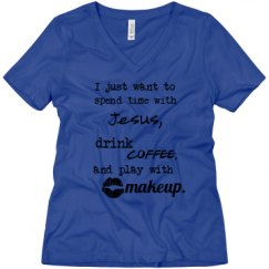 Ladies Relaxed Fit V-Neck Tee