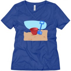 Ladies Relaxed Fit V-Neck Tee