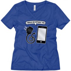 Ladies Relaxed Fit V-Neck Tee