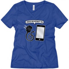 Ladies Relaxed Fit V-Neck Tee