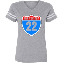 Ladies Relaxed Fit Vintage Sports Tee