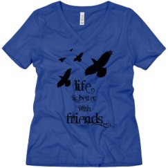 Ladies Relaxed Fit V-Neck Tee