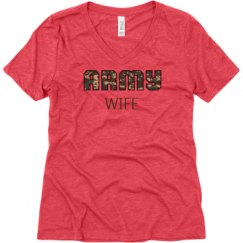 Ladies Relaxed Fit Super Soft Triblend V-Neck Tee