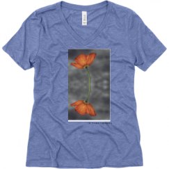 Ladies Relaxed Fit Super Soft Triblend V-Neck Tee