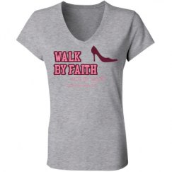 Ladies Slim Fit V-Neck Jersey Tee