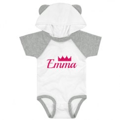 Infant Hooded Raglan Bodysuit with Ears