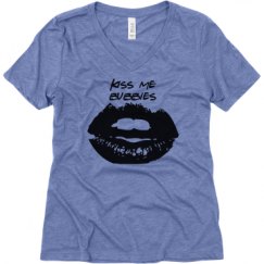 Ladies Relaxed Fit Super Soft Triblend V-Neck Tee