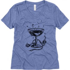 Ladies Relaxed Fit Super Soft Triblend V-Neck Tee