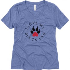 Ladies Relaxed Fit Super Soft Triblend V-Neck Tee