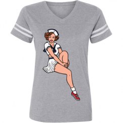 Ladies Relaxed Fit Vintage Sports Tee