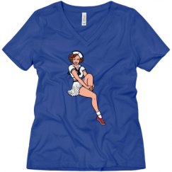 Ladies Relaxed Fit V-Neck Tee