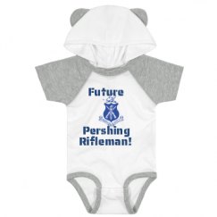 Infant Hooded Raglan Bodysuit with Ears